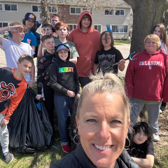 Tara Price and Belding Middle School Students